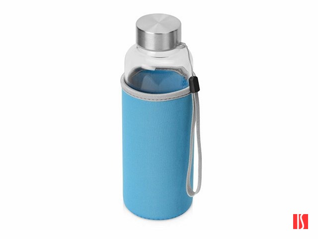 Бутылка для воды "Pure" c чехлом, 420 мл, голубой