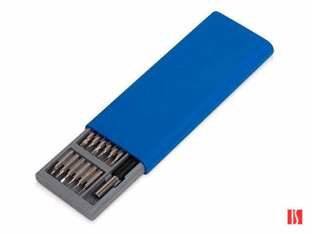 Отвертка с набором из 24 насадок "Bits", темно-синий