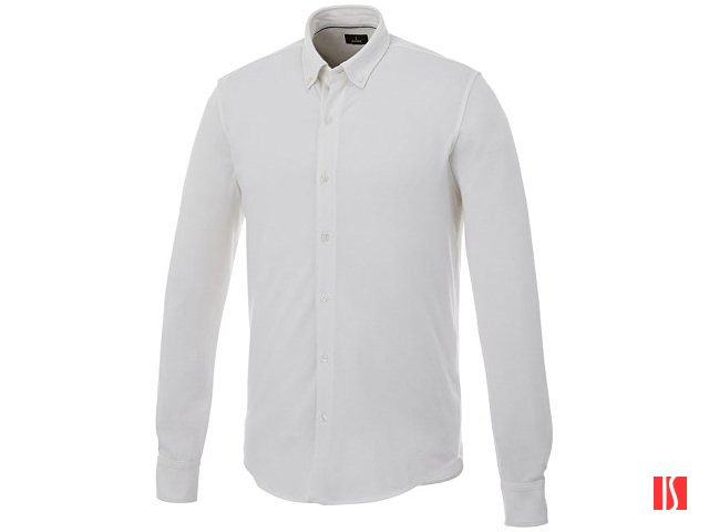 Мужская рубашка Bigelow из пике с длинным рукавом, белый