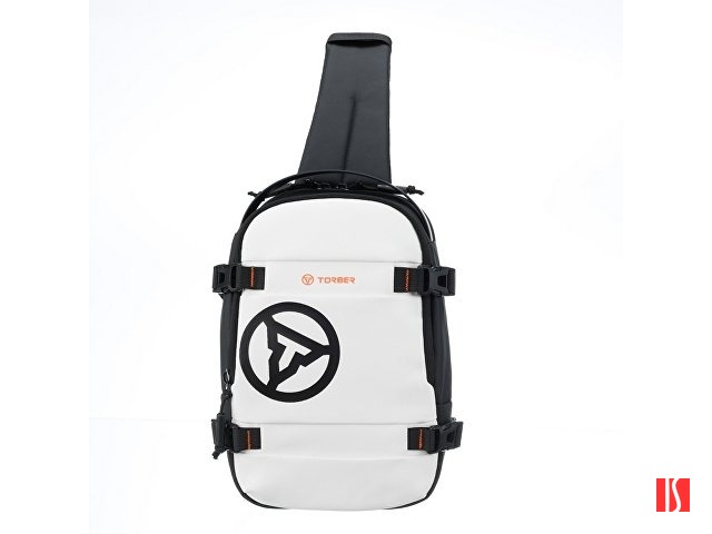 Рюкзак на одно плечо TORBER Xtreme, белый/чёрный, 20 х 8 х 31 см, 5л