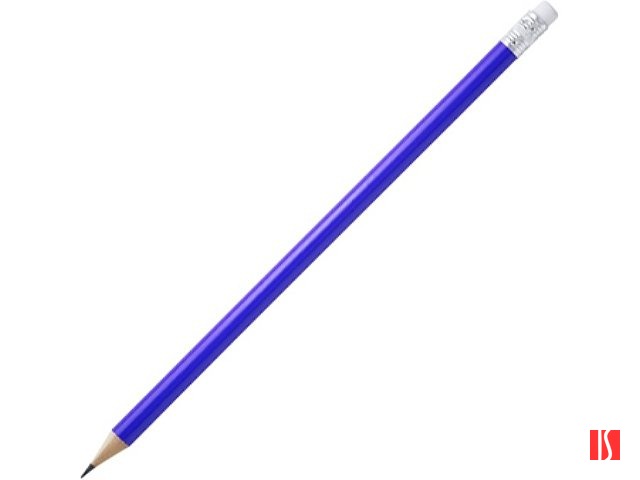 Карандаш деревянный COUVET с ластиком, королевский синий