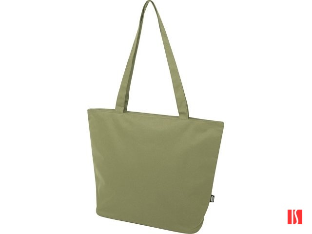 Panama эко-сумка на молнии из переработанных материалов по стандарту GRS объемом 20 л - Оливковый