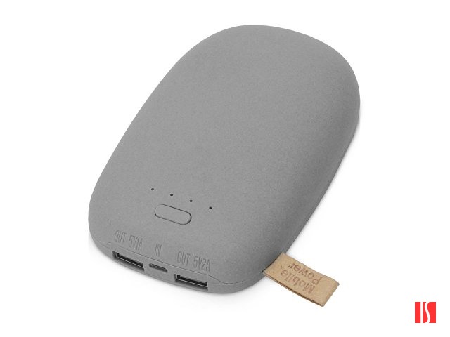 Внешний аккумулятор в форме камня «Stone», 10400 mAh, серый