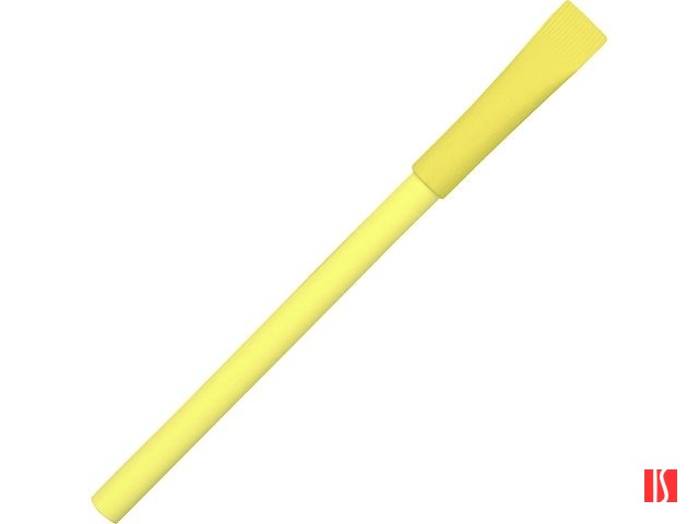 Ручка картонная с колпачком "Recycled", желтый