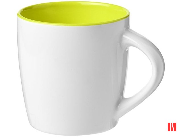 Керамическая чашка Aztec, белый/зеленый лайм