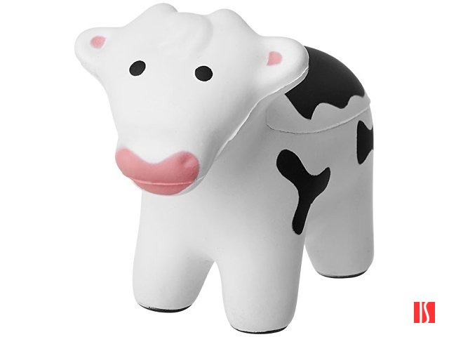 Антистресс Attis в форме коровы, белый/черный