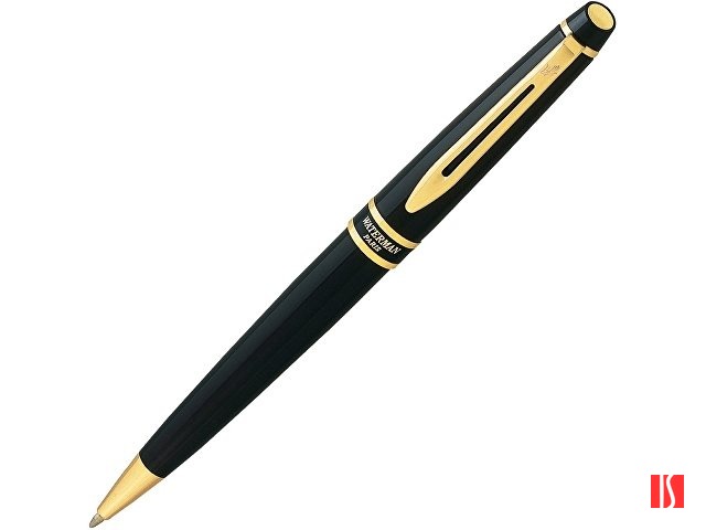 Шариковая ручка Waterman Expert, цвет: Black Laque GT, стержень: Mblue