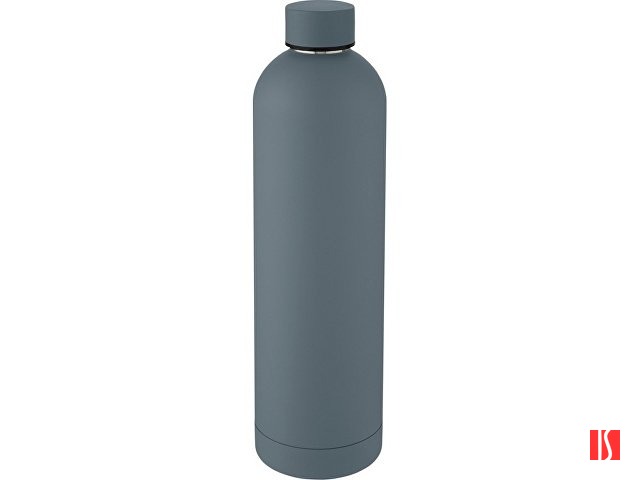 Spring Медная спортивная бутылка объемом 1 л с вакуумной изоляцией , темно-серый