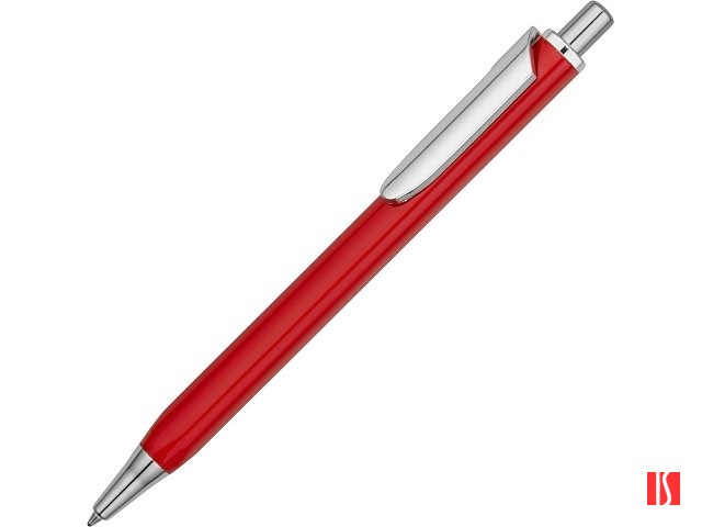 Ручка металлическая шариковая трехгранная «Riddle», красный/серебристый