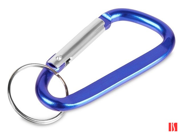 Брелок-карабин из переработанного алюминия "Alumina", синий