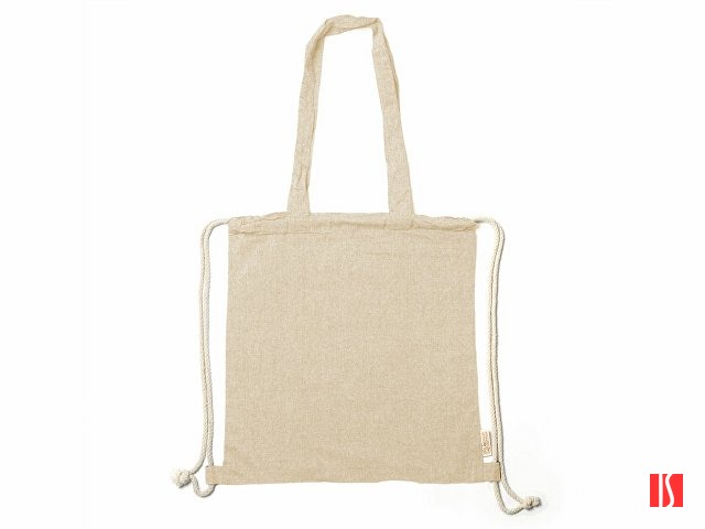 Рюкзак-мешок VARESE из переработанного хлопка, бежевый