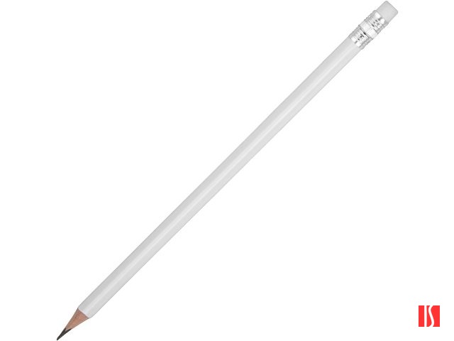 Карандаш чернографитовый трехгранный Графит 3D, белый