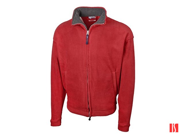 Куртка флисовая "Nashville" мужская, красный/пепельно-серый