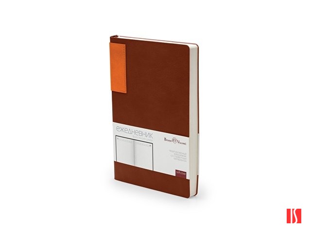 Ежедневник недатированный  А5 "LONDON" коричневый/оранжевый