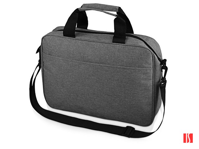 Сумка «Брейв» для документов и ноутбука 13,3", серый/черный