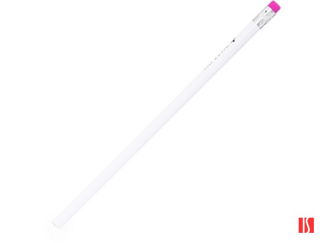 Карандаш антибактериальный GRYFIN с контрастным ластиком, белый/фуксия