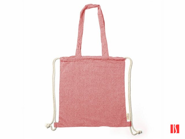 Рюкзак-мешок VARESE из переработанного хлопка, красный