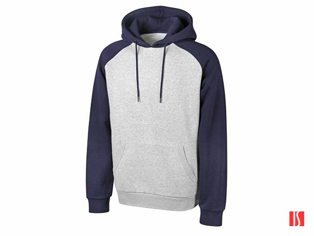 Толстовка с капюшоном «Dublin» мужская, темно-синий/серый меланж