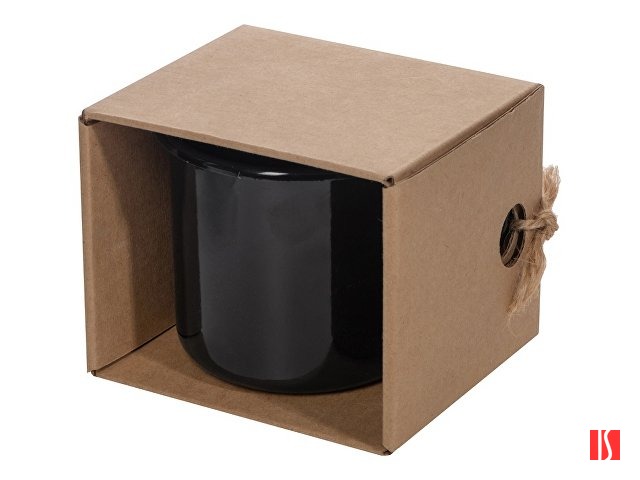 Кружка эмалированная в коробке, черный