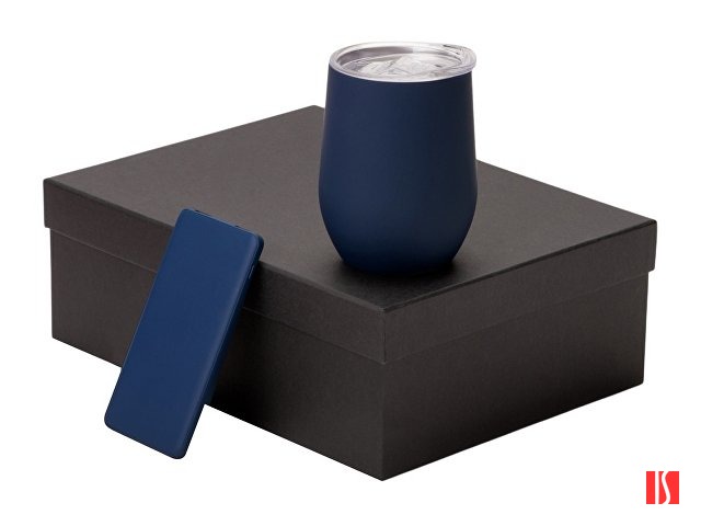 Купить Подарочный набор с термокружкой и повербанком С1, 5000 mAh, темно-синий Подарочный набор с термокружкой и повербанком С1, 5000 mAh, темно-синий