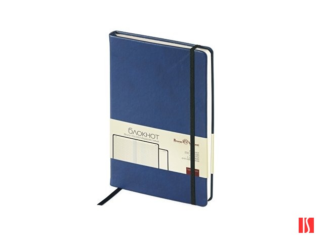 Блокнот А5 «Megapolis Velvet» на резинке, темно-синий