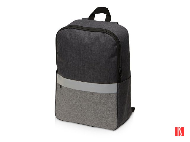 Рюкзак Merit со светоотражающей полосой и отделением для ноутбука 15.6'', темно-серый/серый