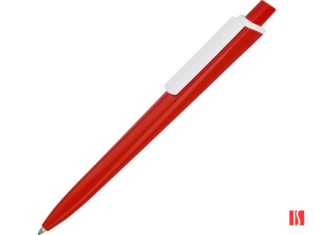 Ручка пластиковая трехгранная шариковая «Lateen», красный/белый