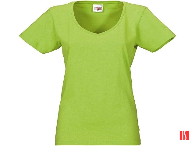 Футболка "Heavy Super Club" женская с V-образным вырезом, зеленое яблоко