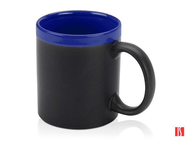 Кружка с покрытием для рисования мелом «Да Винчи», черный/синий