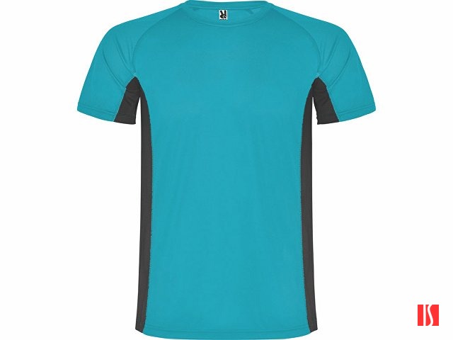 Спортивная футболка "Shanghai" мужская, бирюзовый/графитовый