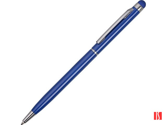 Ручка-стилус металлическай шариковая "Jucy", синий