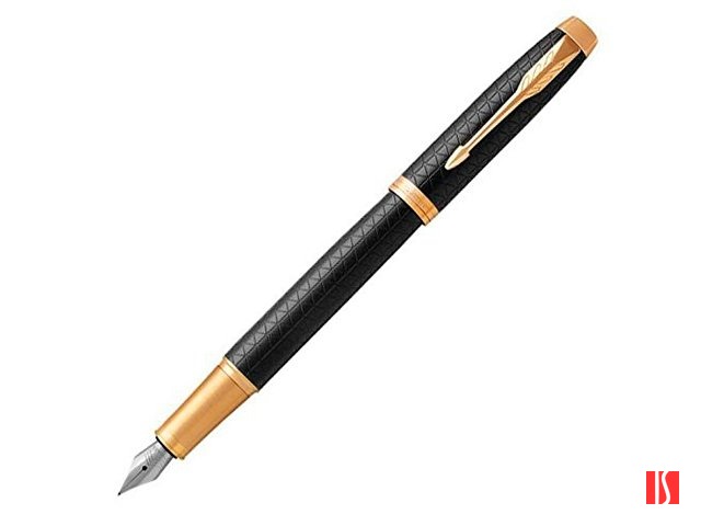 Перьевая ручка Parker IM Premium Black GT, перо: F, цвет чернил: blue, в подарочной упаковке.
