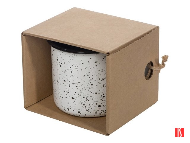 Кружка эмалированная в коробке, всплеск