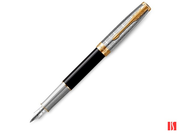 Перьевая ручка Parker Sonnet Premium Refresh BLACK GT, перо 18K, перо: F, цвет чернил black, в подарочной упаковке
