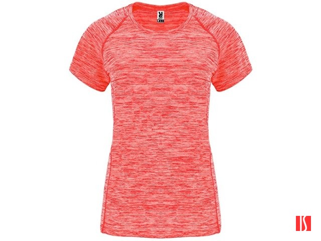 Спортивная футболка женская "Austin", меланжевый неоновый коралловый