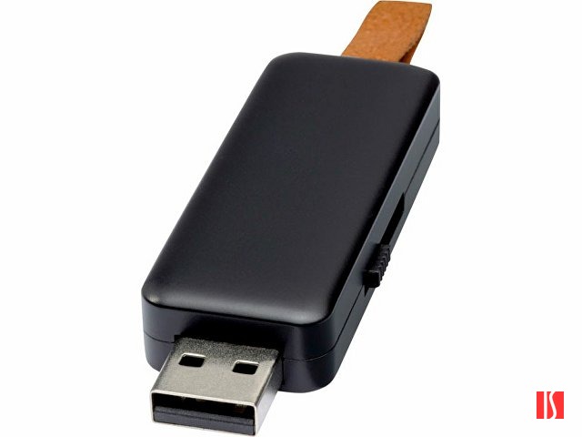 USB-флеш-накопитель Gleam объемом 8 ГБ с подсветкой, черный