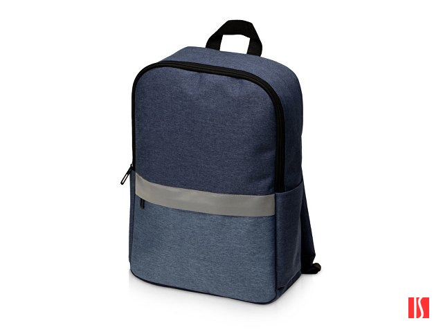 Рюкзак Merit со светоотражающей полосой и отделением для ноутбука 15.6'', синий/светло-синий