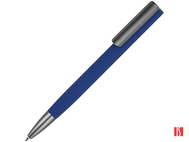 Ручка металлическая шариковая "Insomnia" софт-тач с зеркальным слоем, темно-синяя с серым