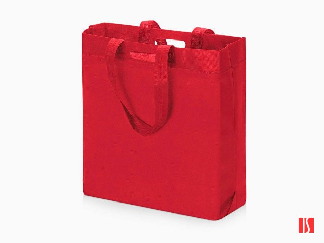 Сумка для покупок из спанбонда Ambit, 380*120*400 с ручкой 550/30 мм, красный