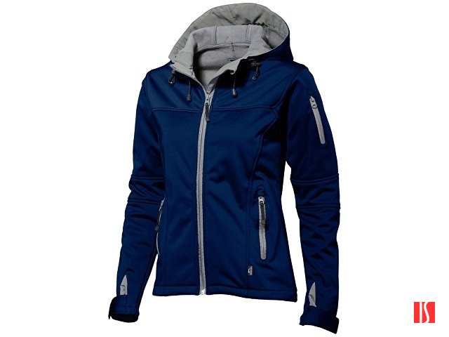 Куртка софтшел "Match" женская, темно-синий/серый