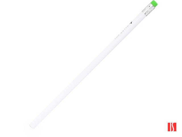 Карандаш антибактериальный GRYFIN с контрастным ластиком, белый/папоротник