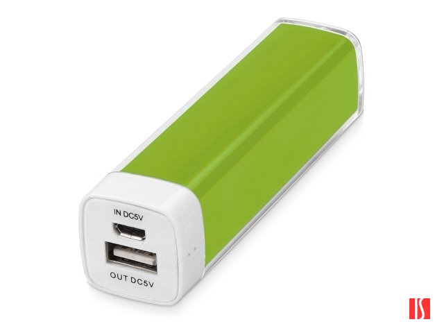 Портативное зарядное устройство "Ангра", 2200 mAh, зеленое яблоко