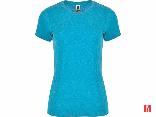 Футболка "Fox" женская, бирюзовый меланж