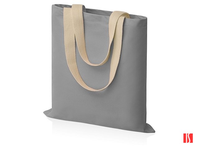 Сумка для шопинга Steady из хлопка с парусиновыми ручками, 260 г/м2, серый