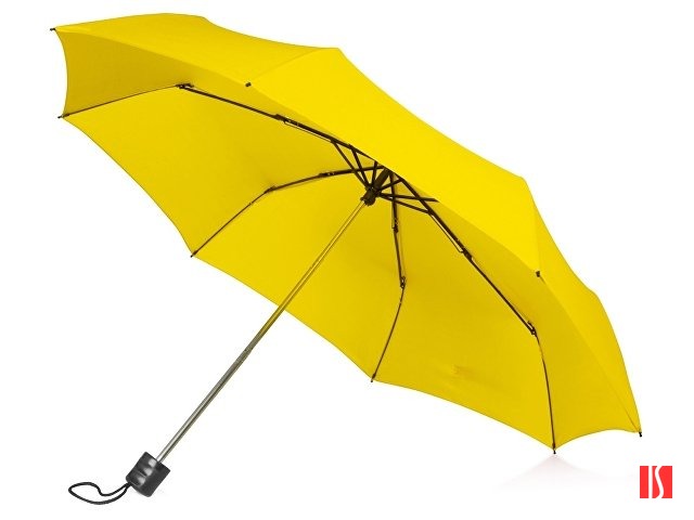 Зонт складной "Columbus", механический, 3 сложения, с чехлом, желтый