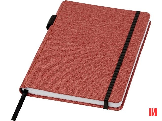 Блокнот Orin, формат А5, из переработанного ПЭТ, красный кирпичный