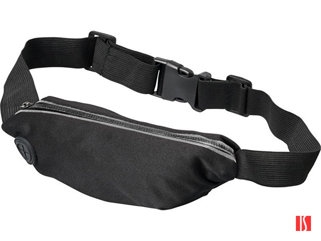 Эластичная спортивная поясная сумка Nicolas, серебристый