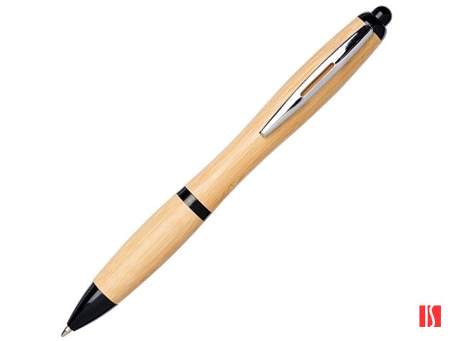 Шариковая ручка Nash из бамбука, натуральный/черный