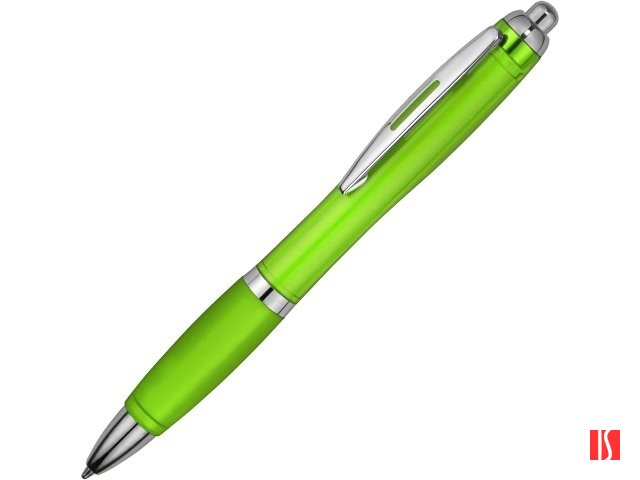 Ручка пластиковая шариковая "Nash", лайм, синие чернила