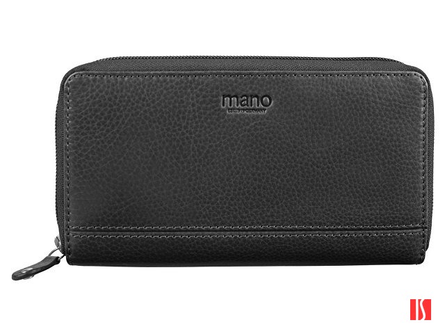 Кошелек Mano "Don Montez", натуральная кожа в черном цвете, 19 х 10,3 см